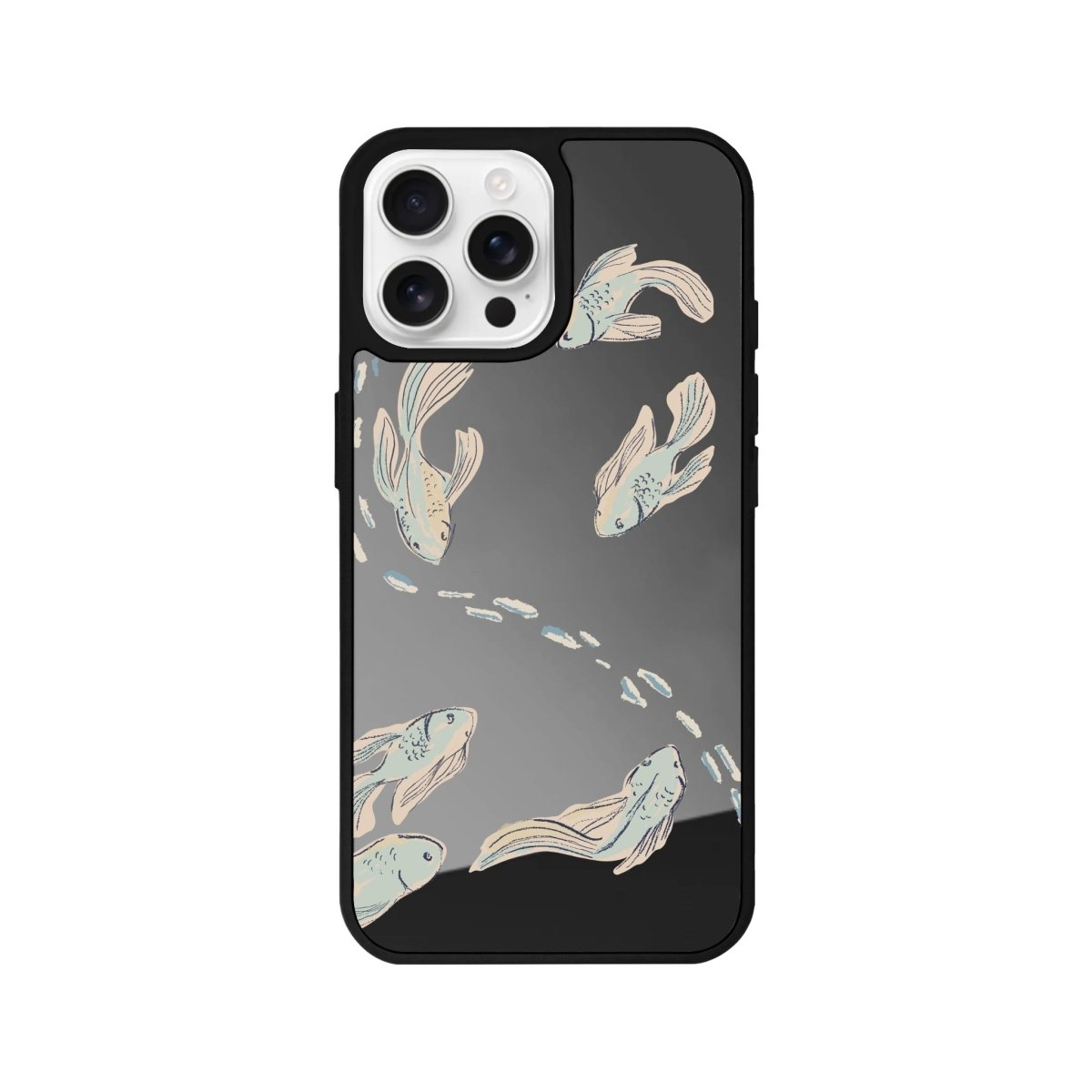 iPhone 16 Pro Koi Fish Mirror Aynalı Telefon Kılıfı Antrasit - SUMTHINCS