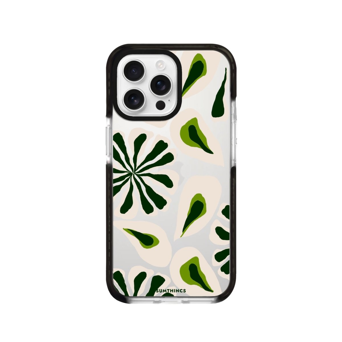 iPhone 16 Pro Leafs Procase Şeffaf Telefon Kılıfı Siyah Şeffaf - SUMTHINCS