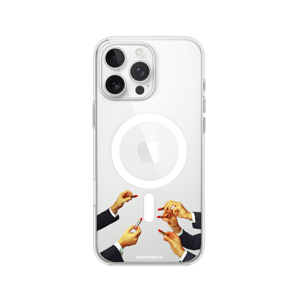 iPhone 16 Pro Lipstick Clear Magsafe Şeffaf Telefon Kılıfı - SUMTHINCS