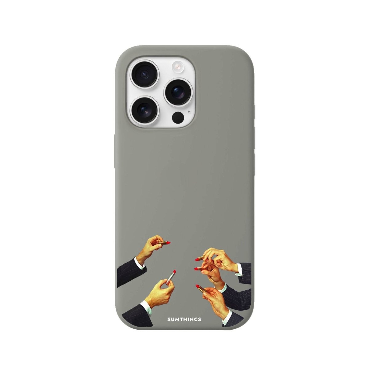 iPhone 16 Pro Lipstick Premium Telefon Kılıfı Gri - SUMTHINCS
