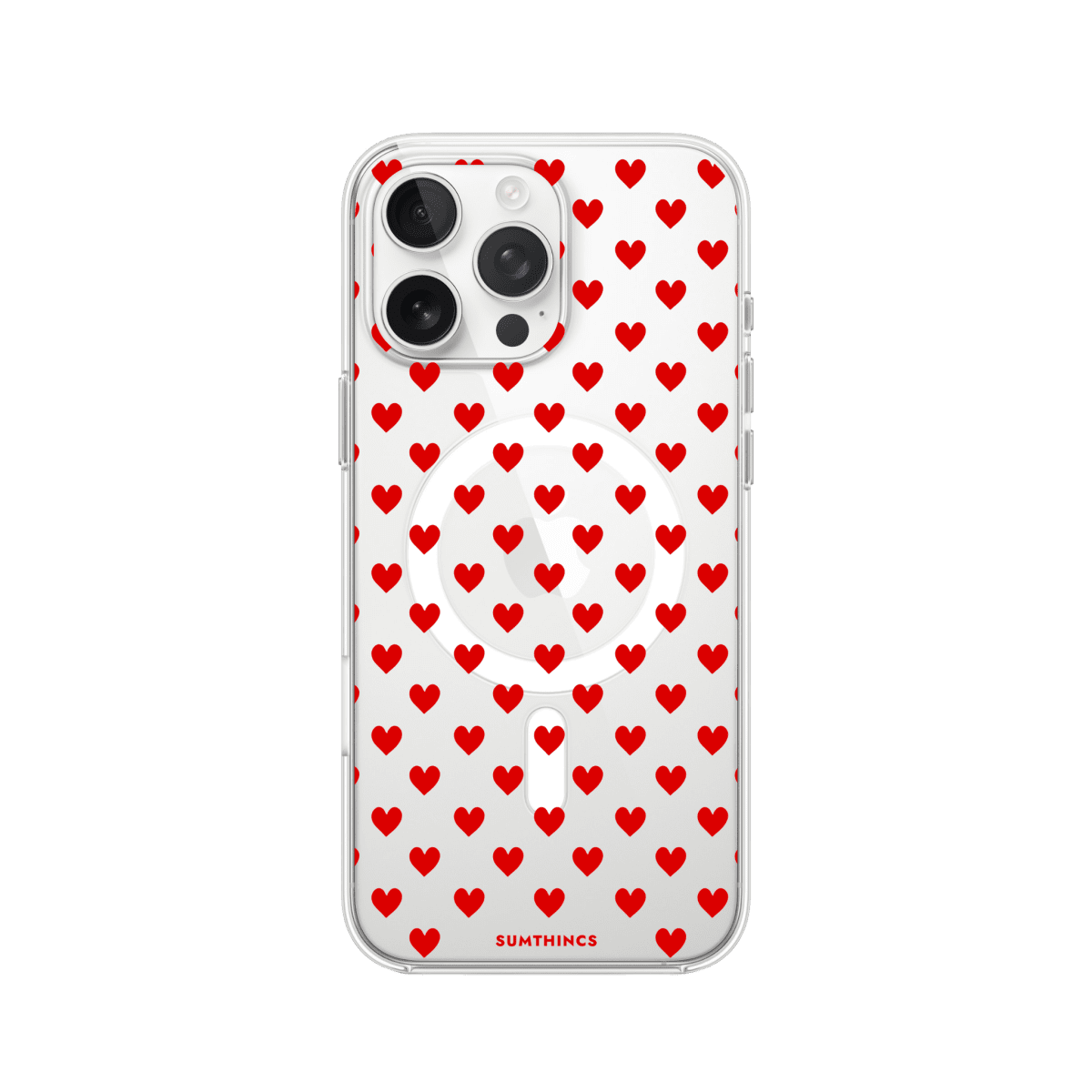 iPhone 16 Pro Little Hearts Clear Magsafe Telefon Kılıfı - SUMTHINCS