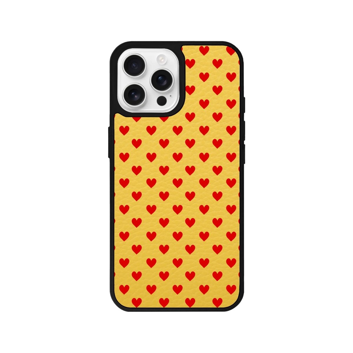 iPhone 16 Pro Little Hearts Leather Vegan Deri Telefon Kılıfı - SUMTHINCS