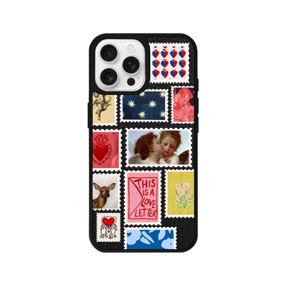 iPhone 16 Pro Love Letter Leather Vegan Deri Telefon Kılıfı - SUMTHINCS