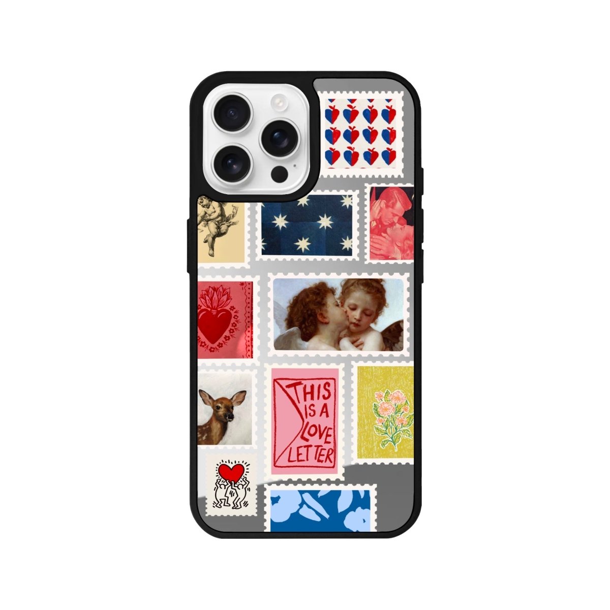 iPhone 16 Pro Love Letter Mirror Aynalı Telefon Kılıfı Gümüş - SUMTHINCS