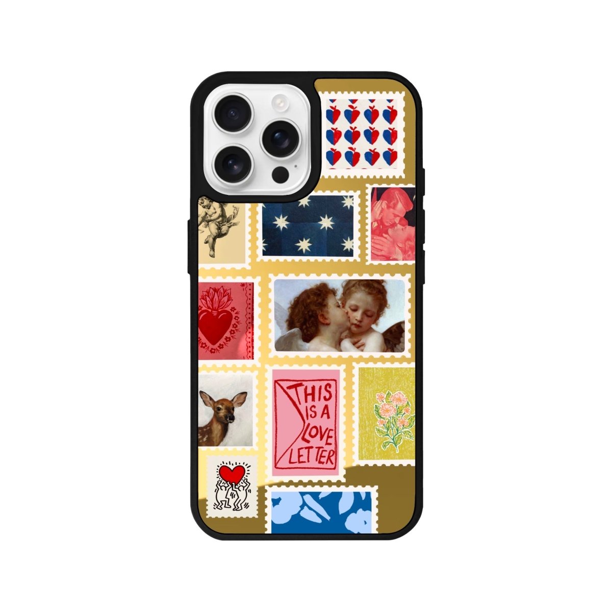 iPhone 16 Pro Love Letter Mirror Aynalı Telefon Kılıfı Altın - SUMTHINCS