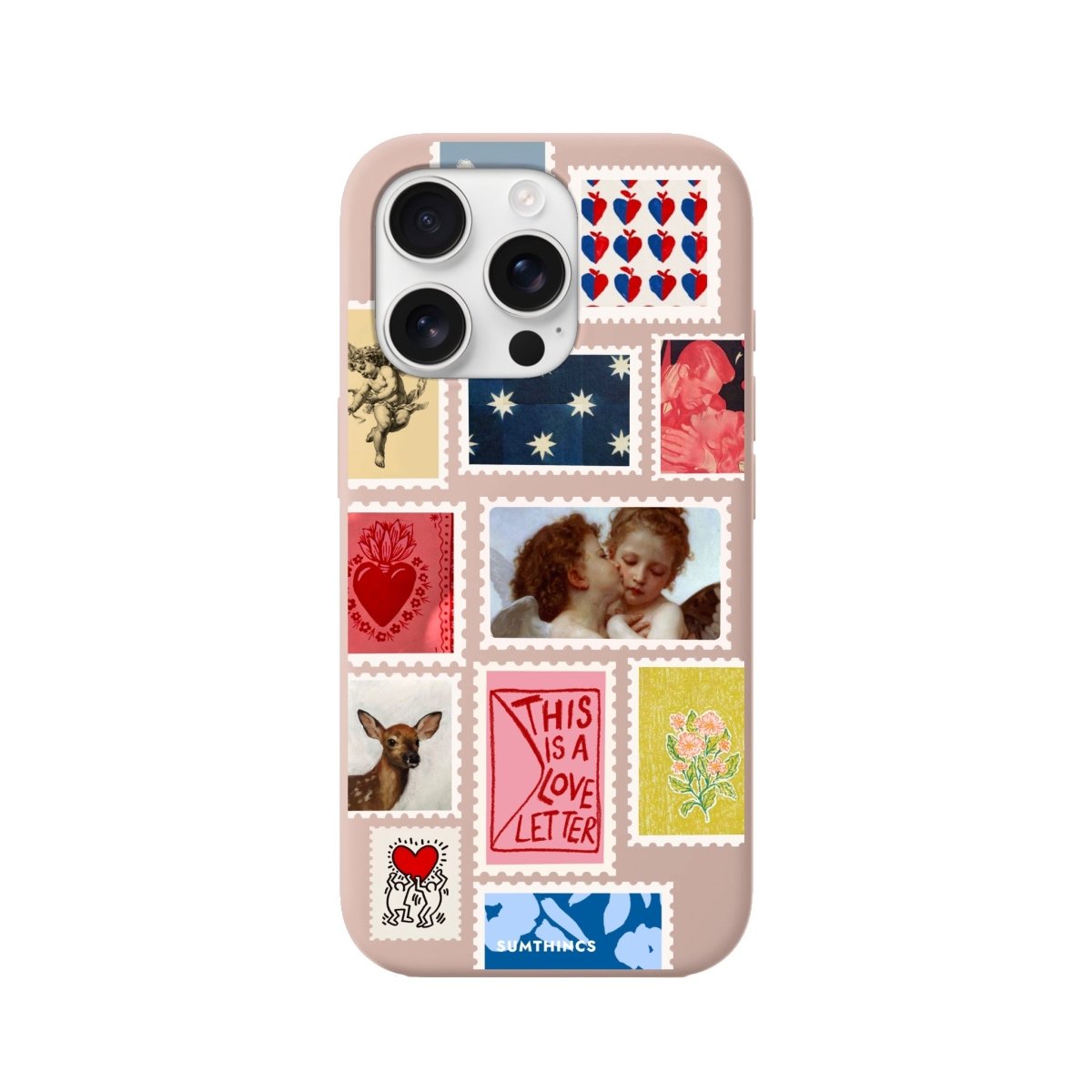 iPhone 16 Pro Love Letter Premium Telefon Kılıfı Bej - SUMTHINCS