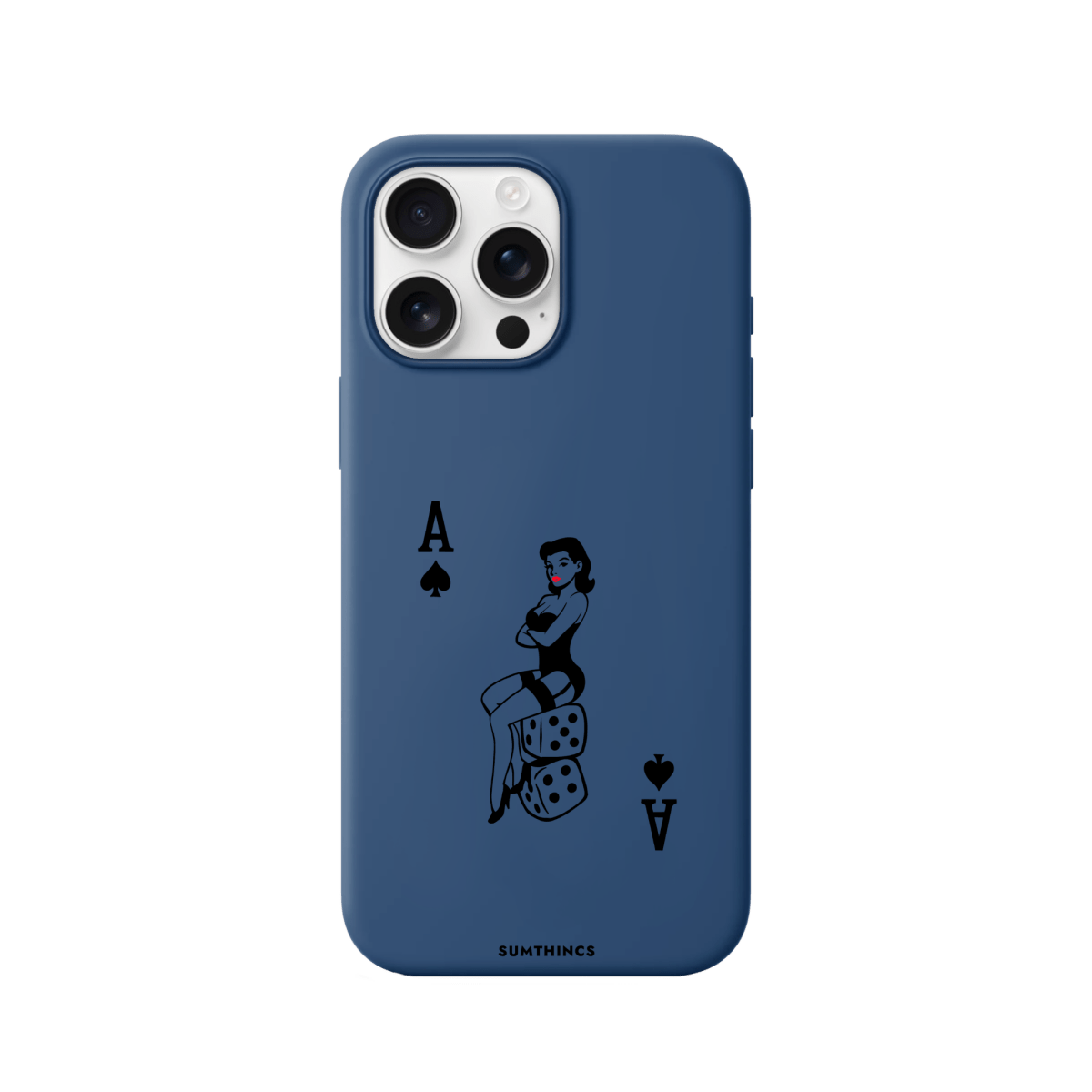 iPhone 16 Pro Max Ace Queen Premium Telefon Kılıfı Pasifik Mavi - SUMTHINCS