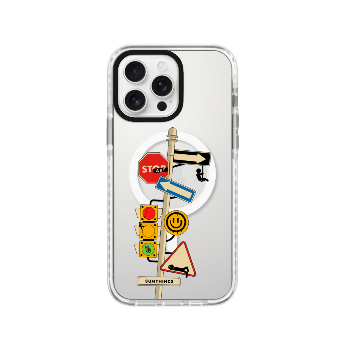 iPhone 16 Pro Max Crossroad Magsafe Procase Şeffaf Telefon Kılıfı Beyaz Şeffaf - SUMTHINCS