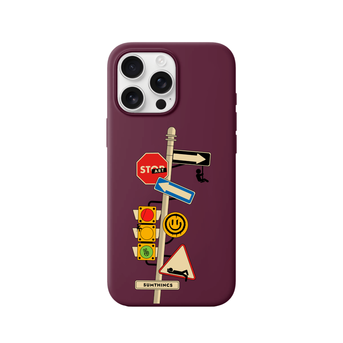 iPhone 16 Pro Max Crossroad Premium Telefon Kılıfı Bordo - SUMTHINCS