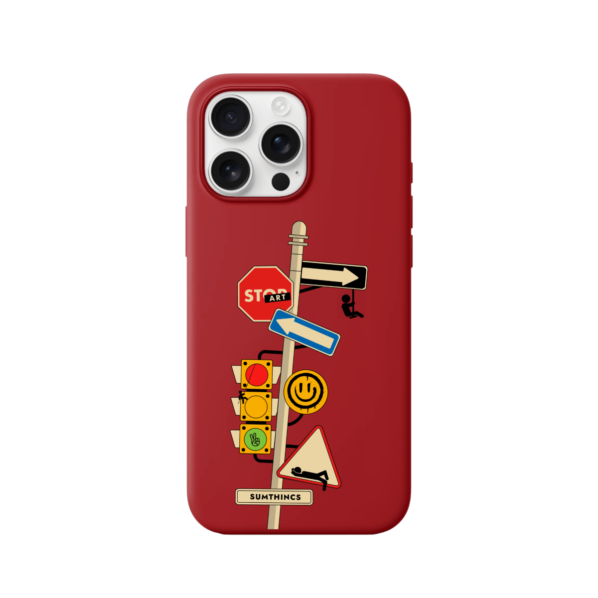 iPhone 16 Pro Max Crossroad Premium Telefon Kılıfı Kırmızı - SUMTHINCS
