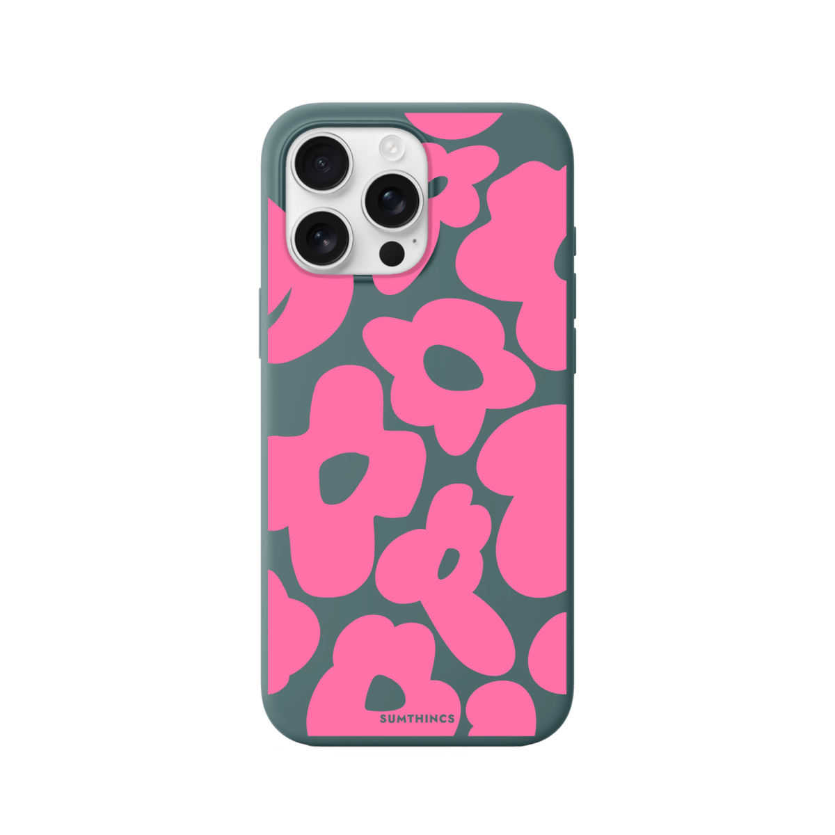 iPhone 16 Pro Max Daisy Pop Premium Telefon Kılıfı Kaktüs Yeşili - SUMTHINCS
