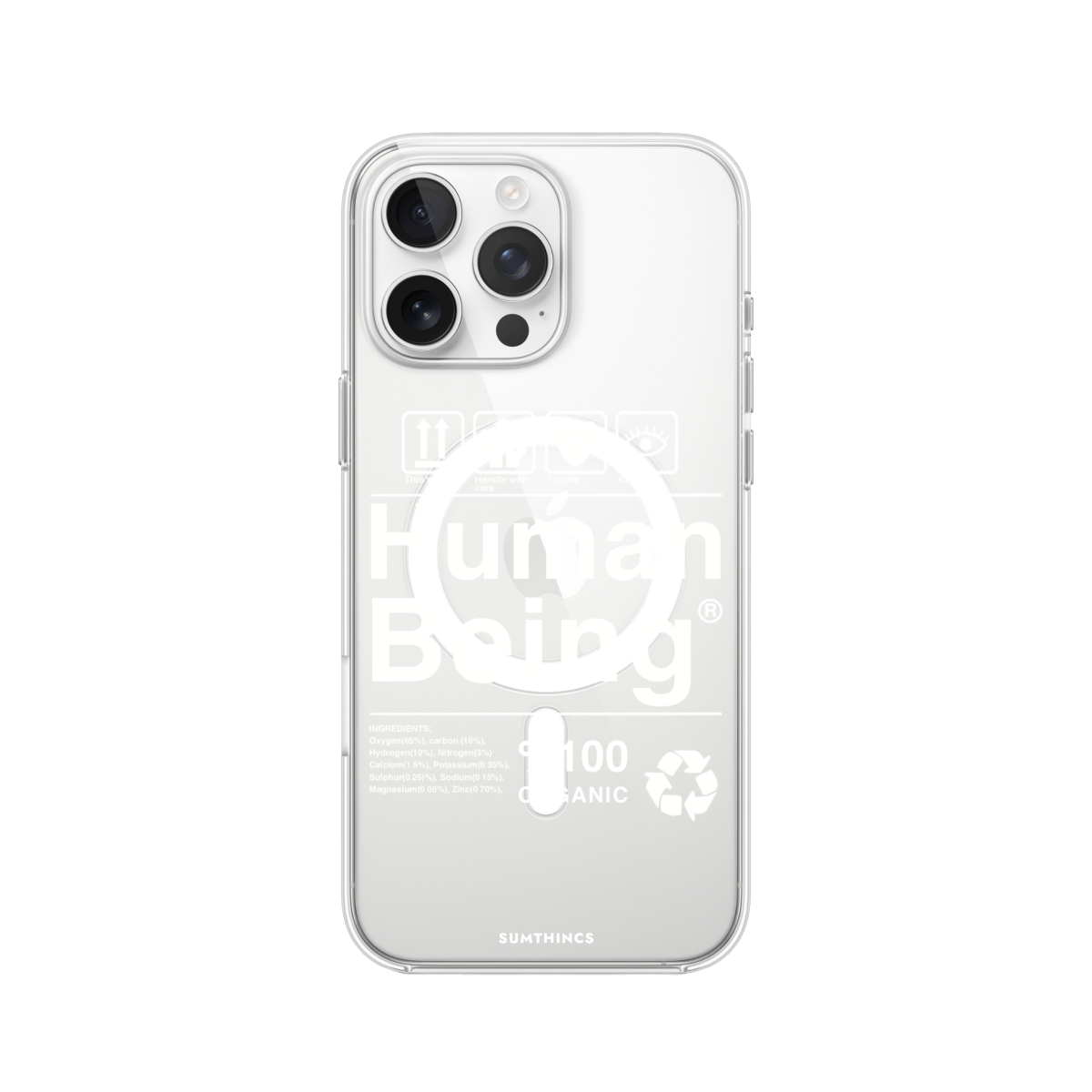 iPhone 16 Pro Max Human Being Clear Magsafe Şeffaf Telefon Kılıfı - SUMTHINCS