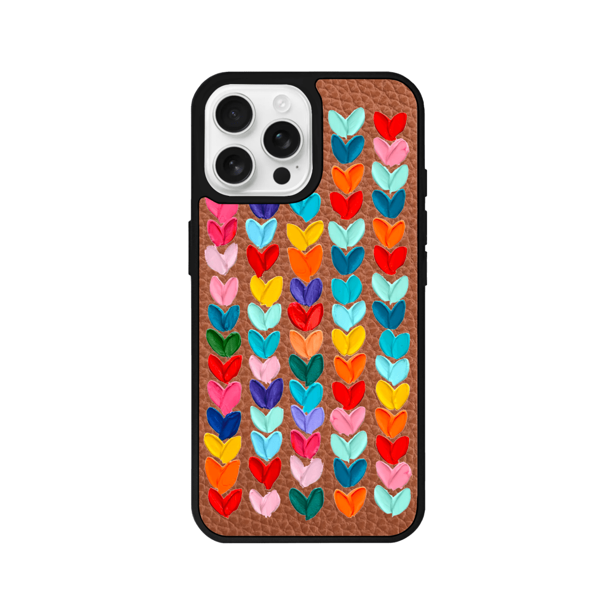 iPhone 16 Pro Max Lovestorm Leather Vegan Deri Telefon Kılıfı Kahverengi - SUMTHINCS