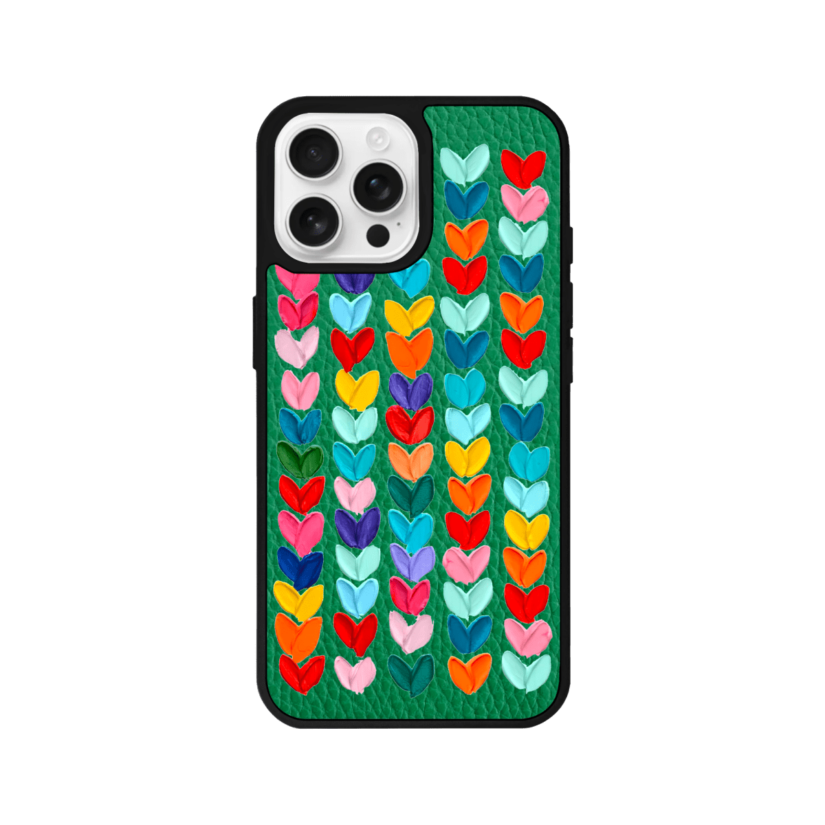 iPhone 16 Pro Max Lovestorm Leather Vegan Deri Telefon Kılıfı Yeşil - SUMTHINCS