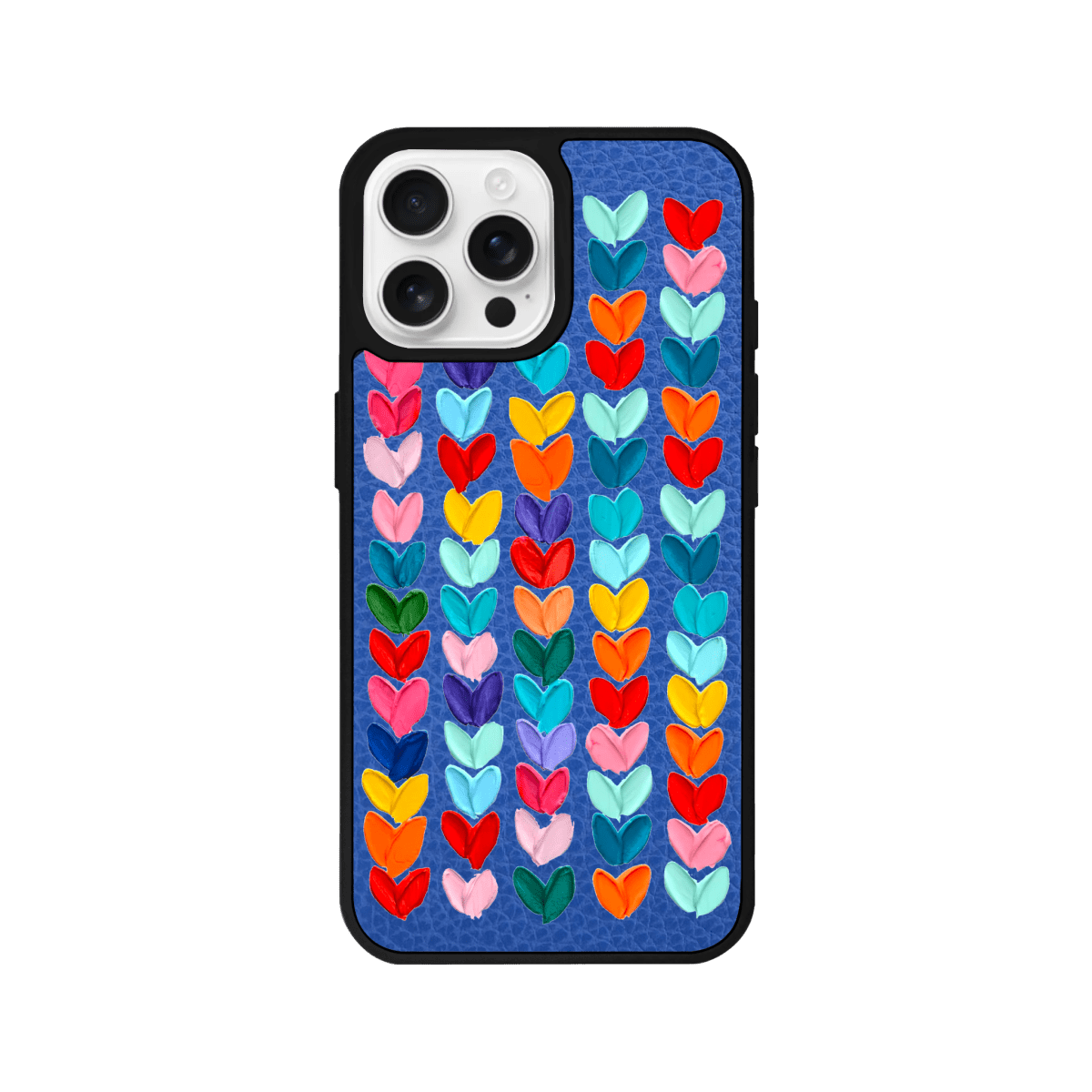 iPhone 16 Pro Max Lovestorm Leather Vegan Deri Telefon Kılıfı Mavi - SUMTHINCS