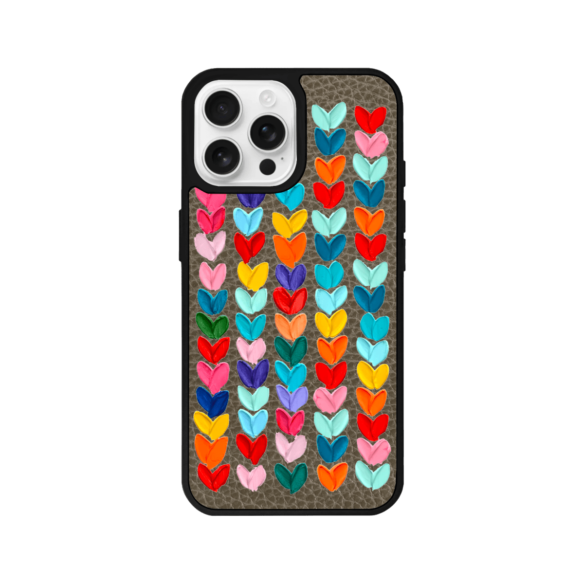 iPhone 16 Pro Max Lovestorm Leather Vegan Deri Telefon Kılıfı Haki - SUMTHINCS