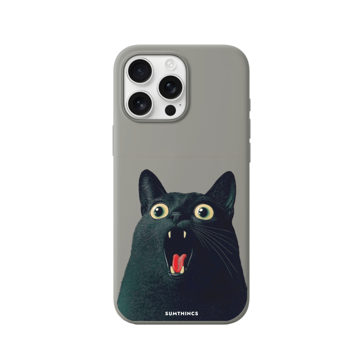 iPhone 16 Pro Max Meoww Premium Telefon Kılıfı Gri - SUMTHINCS