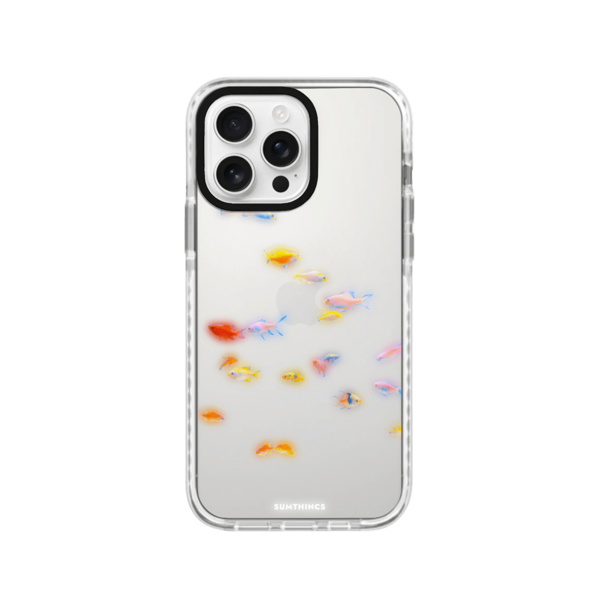 iPhone 16 Pro Max Neon Fish Procase Şeffaf Telefon Kılıfı Beyaz Şeffaf - SUMTHINCS