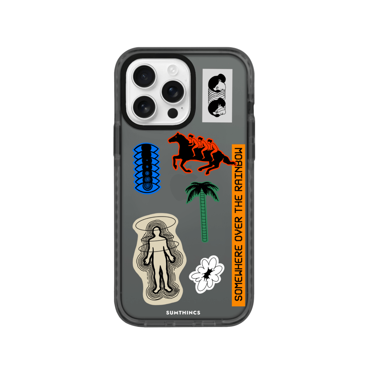 iPhone 16 Pro Max Somewhere Procase Şeffaf Telefon Kılıfı Antrasit - SUMTHINCS