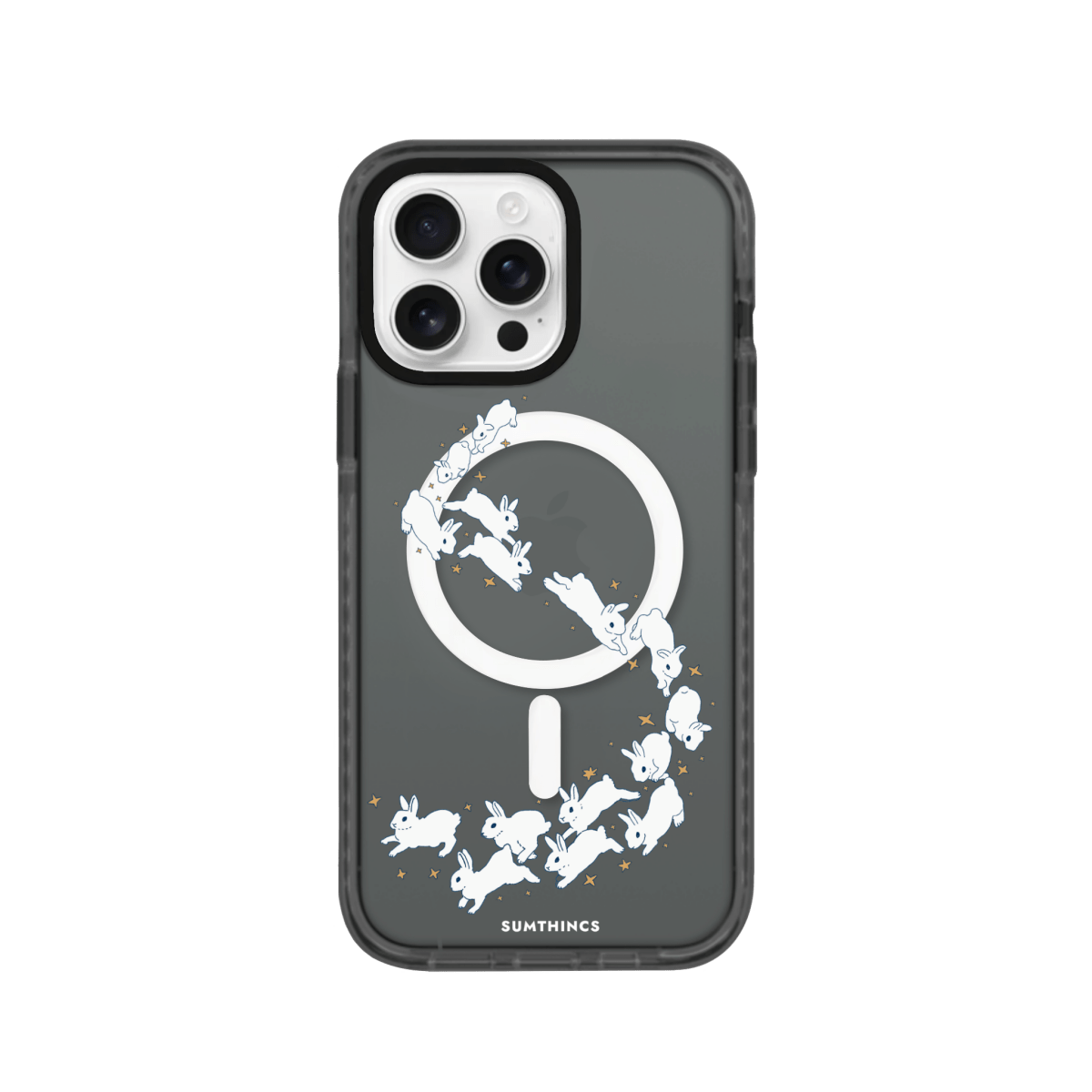 iPhone 16 Pro Max Starry Bunnies Magsafe Procase Şeffaf Telefon Kılıfı Antrasit - SUMTHINCS