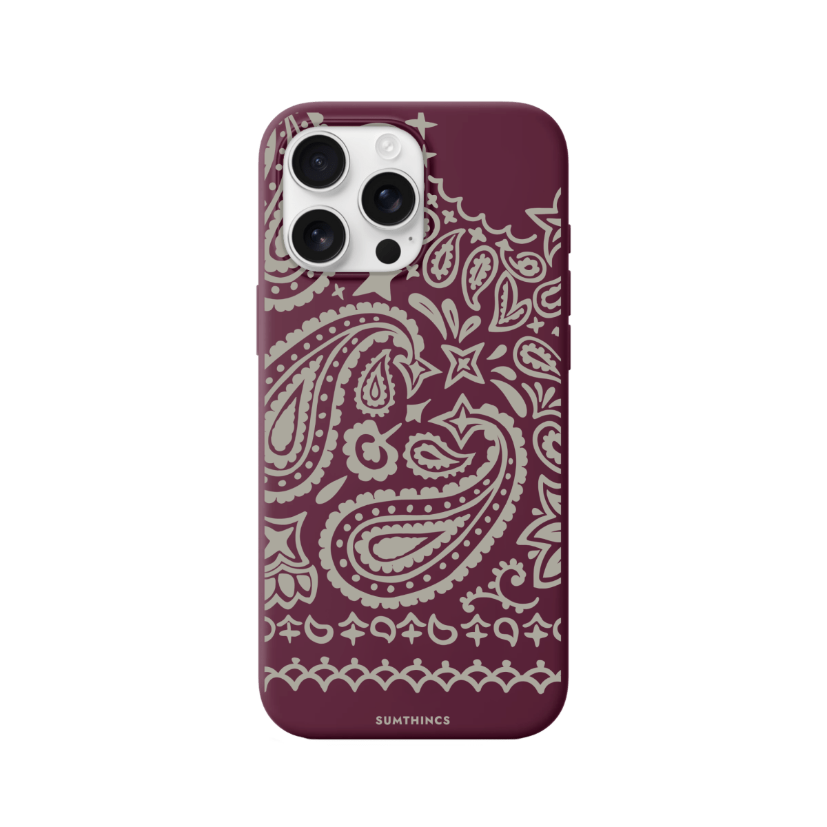 iPhone 16 Pro Max Urban Bandana Premium Telefon Kılıfı Bordo - SUMTHINCS