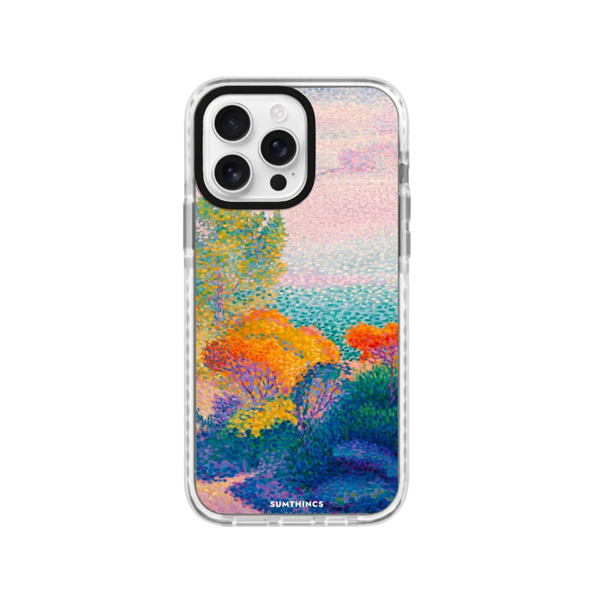 iPhone 16 Pro Mediterranean Procase Şeffaf Telefon Kılıfı Beyaz Şeffaf - SUMTHINCS