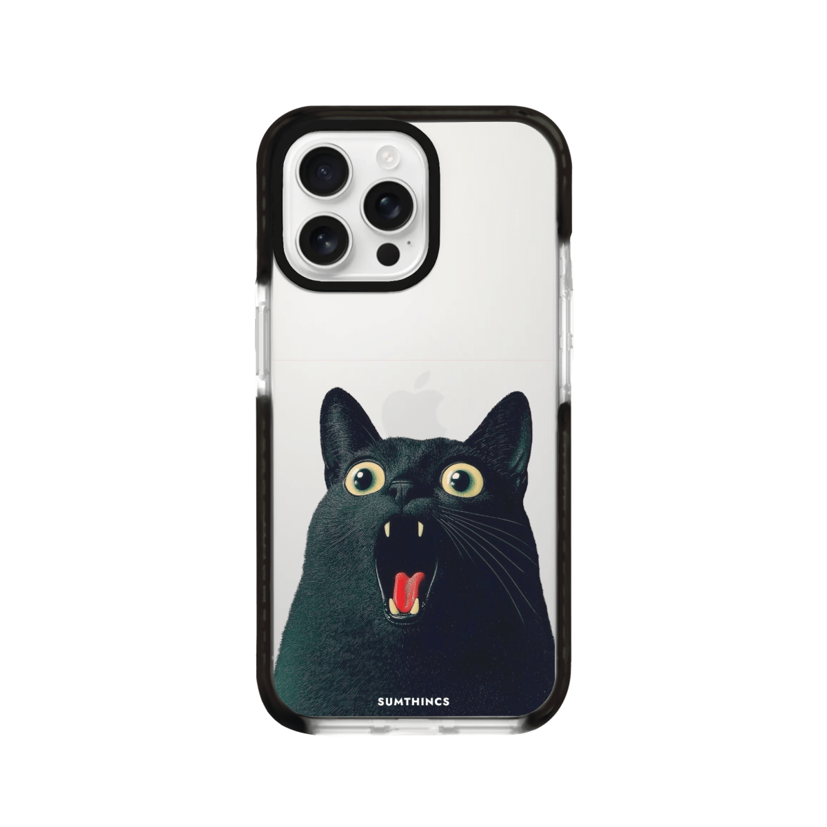 iPhone 16 Pro Meoww Procase Telefon Kılıfı Siyah Şeffaf - SUMTHINCS