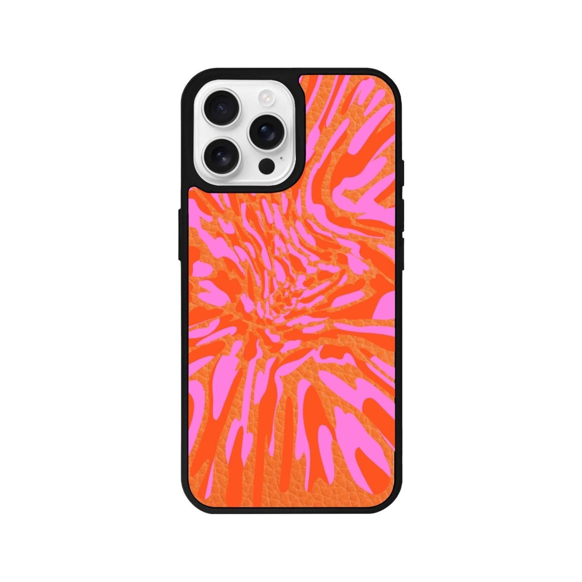 iPhone 16 Pro Neon Dreams Leather Vegan Deri Telefon Kılıfı Turuncu - SUMTHINCS