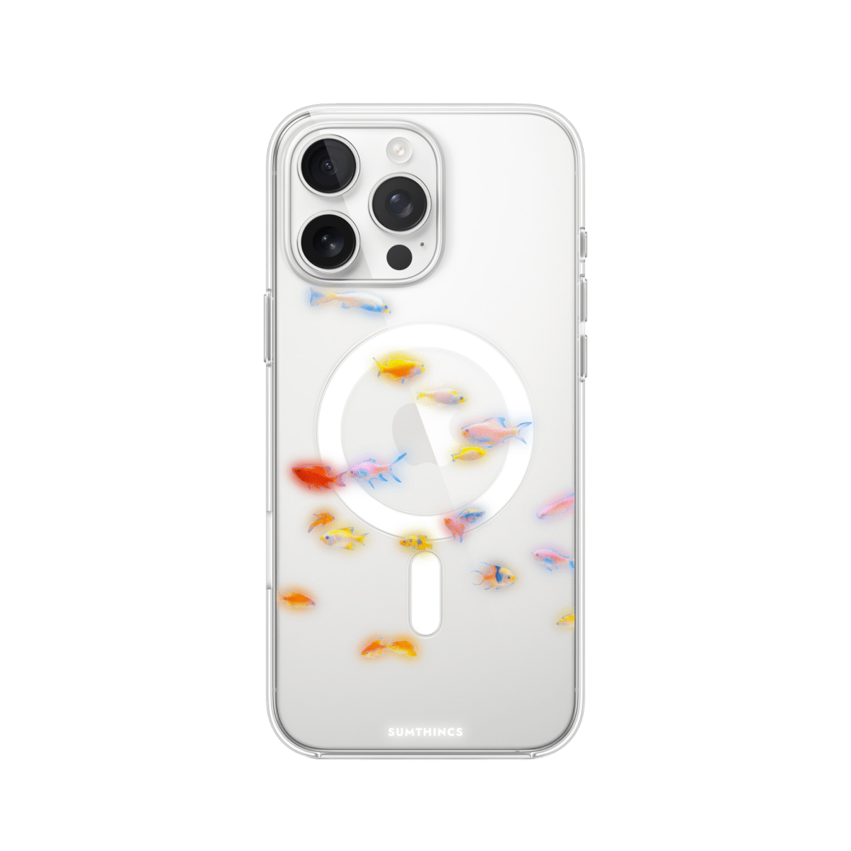 iPhone 16 Pro Neon Fish Clear Magsafe Şeffaf Telefon Kılıfı - SUMTHINCS