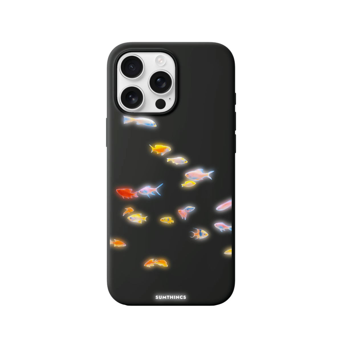 iPhone 16 Pro Neon Fish Premium Telefon Kılıfı Siyah - SUMTHINCS