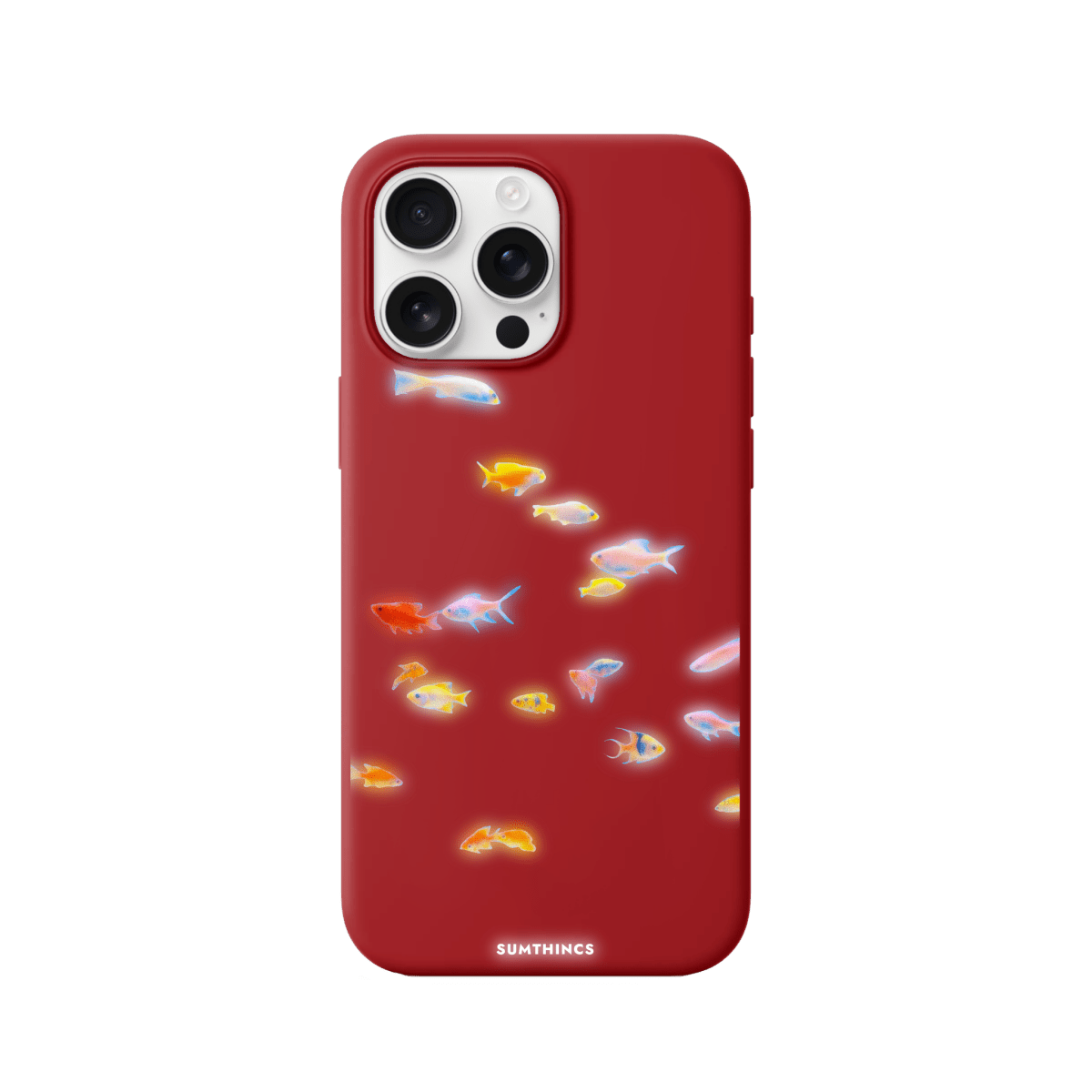 iPhone 16 Pro Neon Fish Premium Telefon Kılıfı Kırmızı - SUMTHINCS