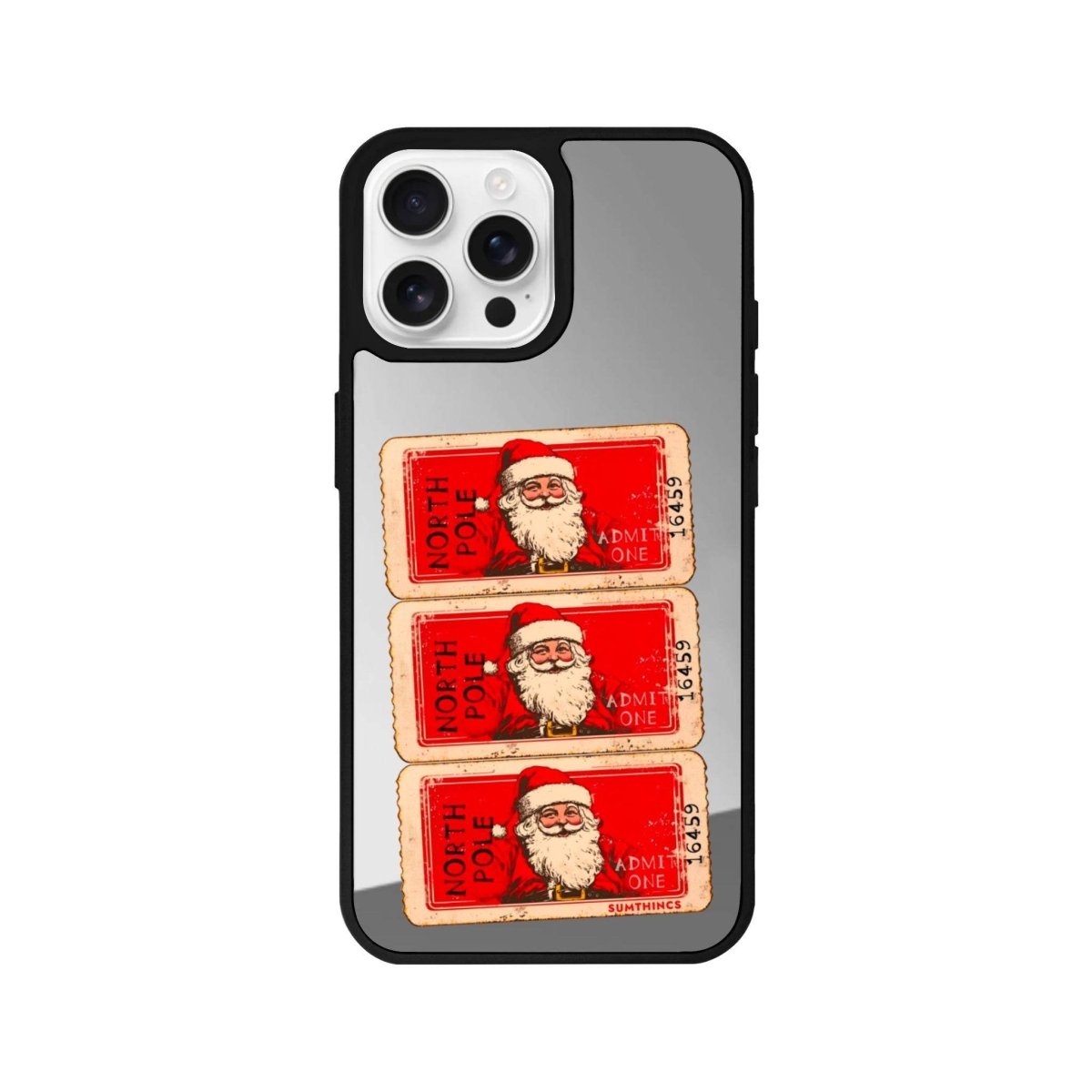 iPhone 16 Pro Northpole Ticket Mirror Aynalı Telefon Kılıfı Gümüş - SUMTHINCS