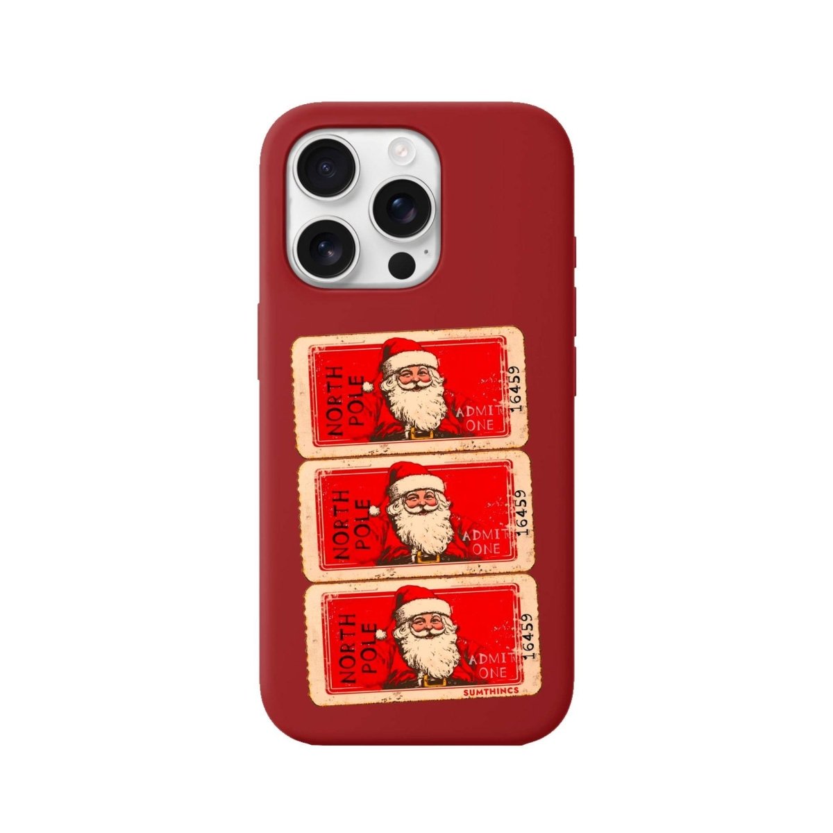 iPhone 16 Pro Northpole Ticket Premium Telefon Kılıfı Kırmızı - SUMTHINCS
