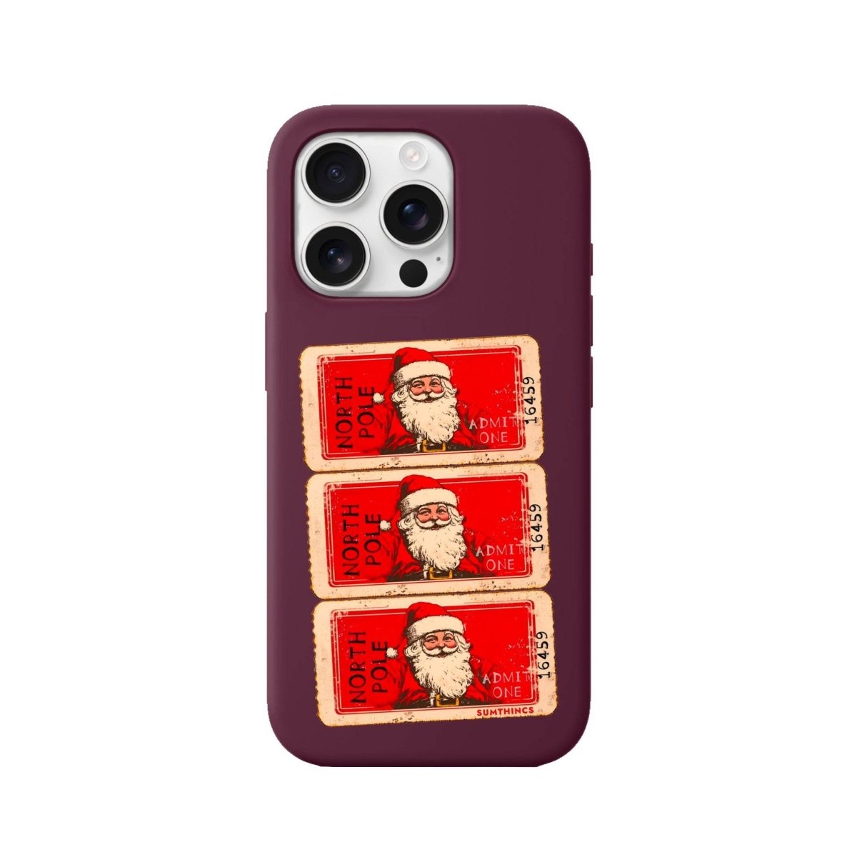 iPhone 16 Pro Northpole Ticket Premium Telefon Kılıfı Bordo - SUMTHINCS