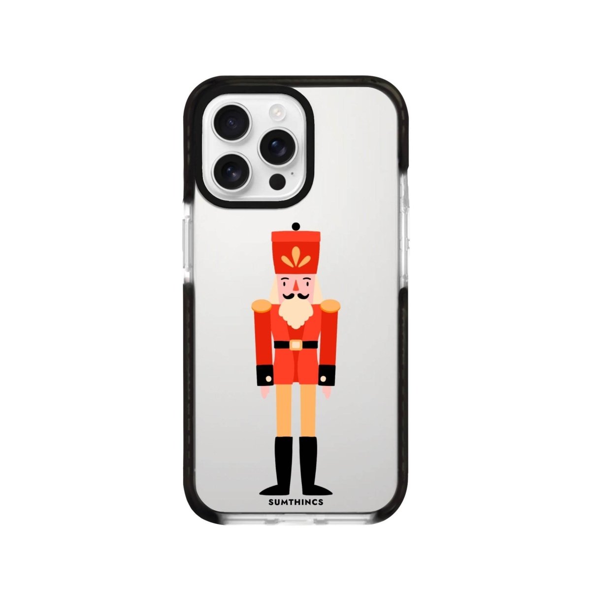 iPhone 16 Pro Nutcracker Procase Şeffaf Telefon Kılıfı Siyah Şeffaf - SUMTHINCS