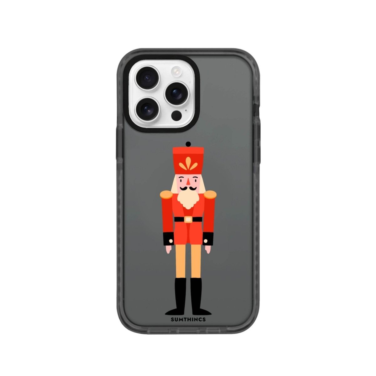iPhone 16 Pro Nutcracker Procase Şeffaf Telefon Kılıfı Antrasit - SUMTHINCS