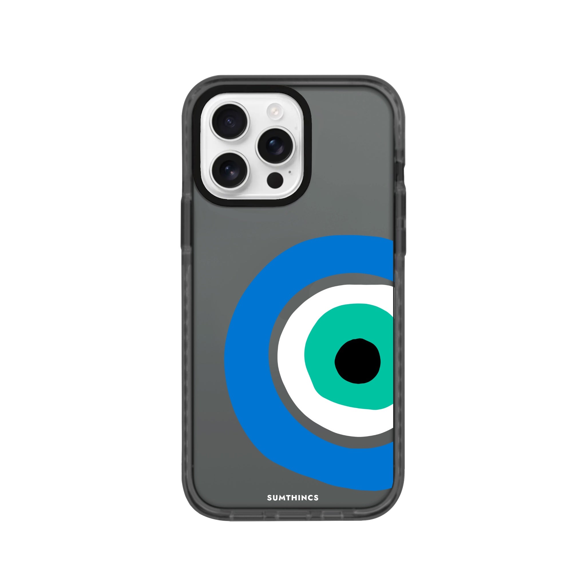 iPhone 16 Pro Ocean Eye Procase Şeffaf Telefon Kılıfı Antrasit - SUMTHINCS