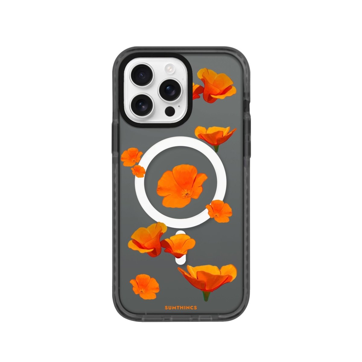 iPhone 16 Pro Poppies Magsafe Procase Şeffaf Telefon Kılıfı - SUMTHINCS