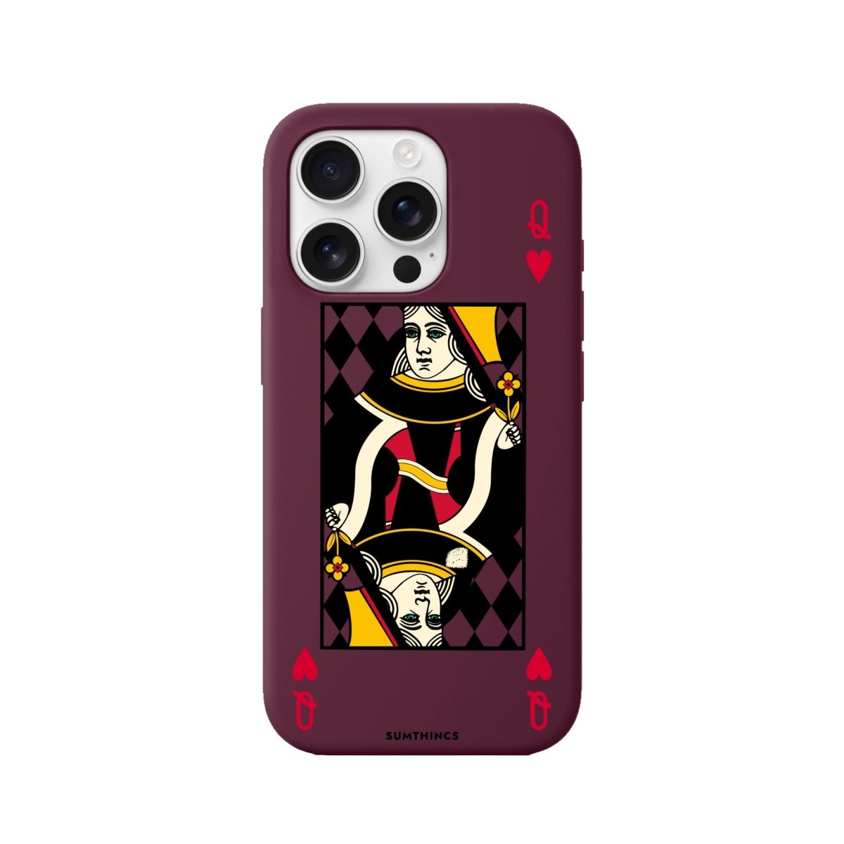 iPhone 16 Pro Queen Premium Telefon Kılıfı Bordo - SUMTHINCS