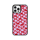 iPhone 16 Pro Ribbon Grid Leather Vegan Deri Telefon Kılıfı - SUMTHINCS