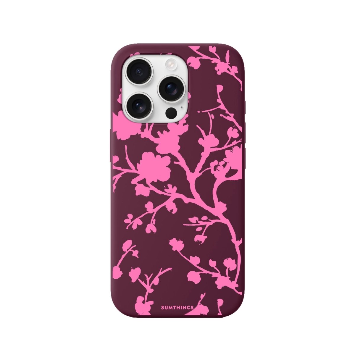 iPhone 16 Pro Sakura Premium Telefon Kılıfı Bordo - SUMTHINCS