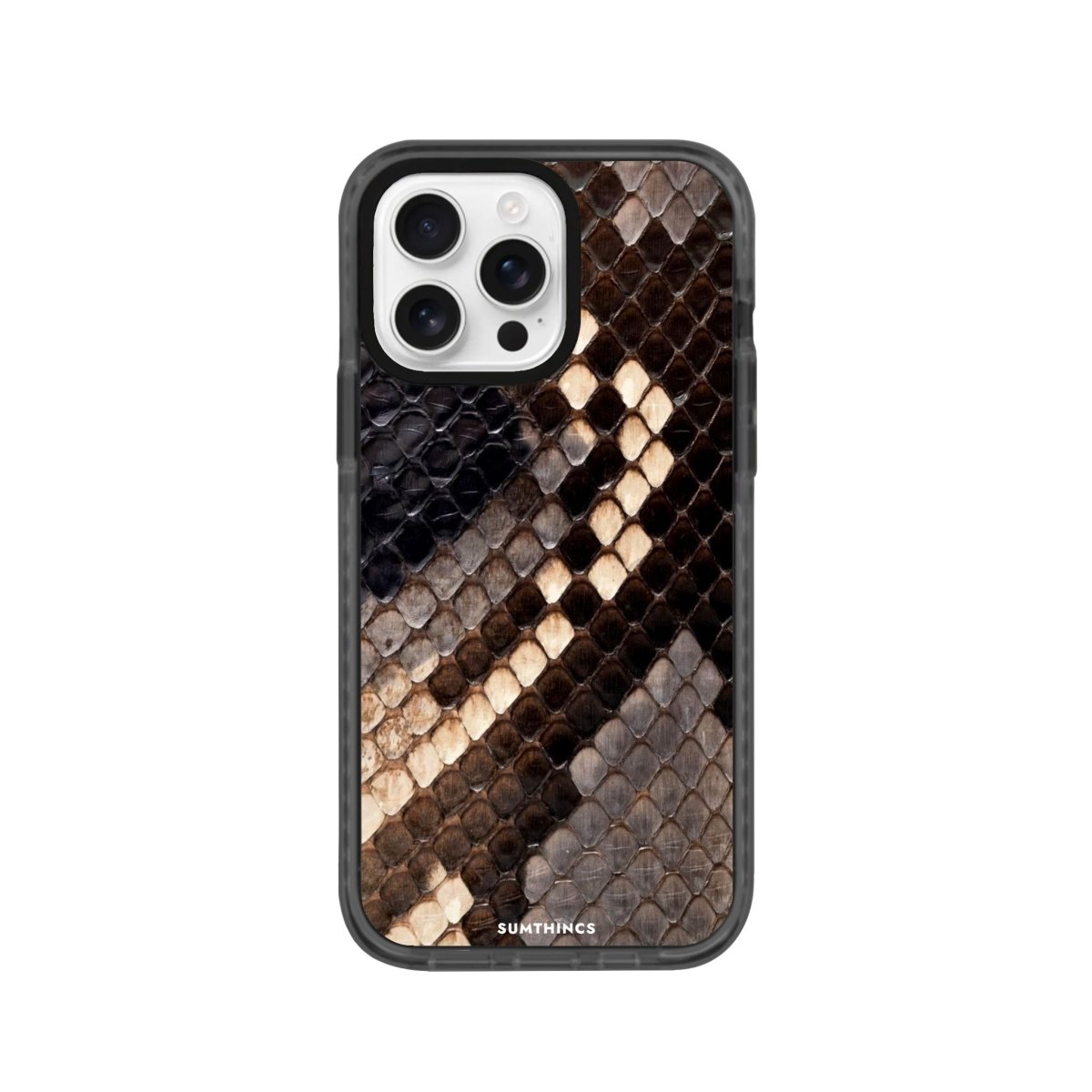 iPhone 16 Pro Serpent Procase Şeffaf Telefon Kılıfı Antrasit - SUMTHINCS
