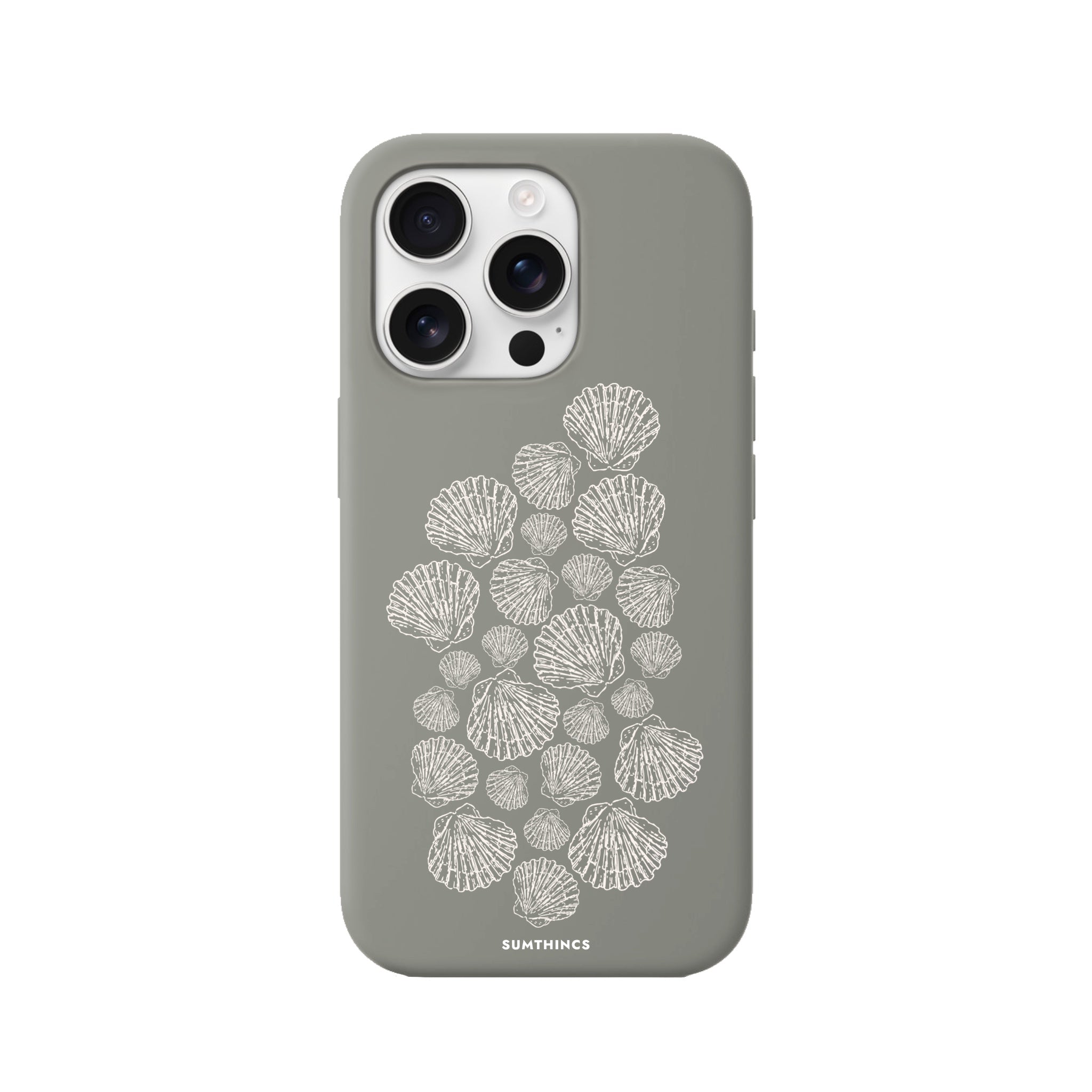 iPhone 16 Pro Shell Print Premium Telefon Kılıfı Gri - SUMTHINCS