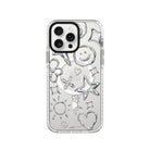 iPhone 16 Pro Silver Doodles Magsafe Procase Şeffaf Telefon Kılıfı - SUMTHINCS