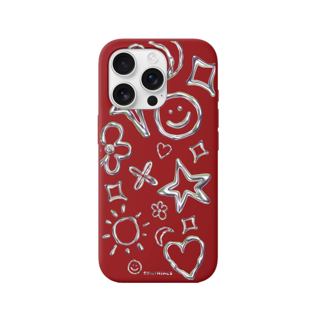 iPhone 16 Pro Silver Doodles Premium Telefon Kılıfı - SUMTHINCS
