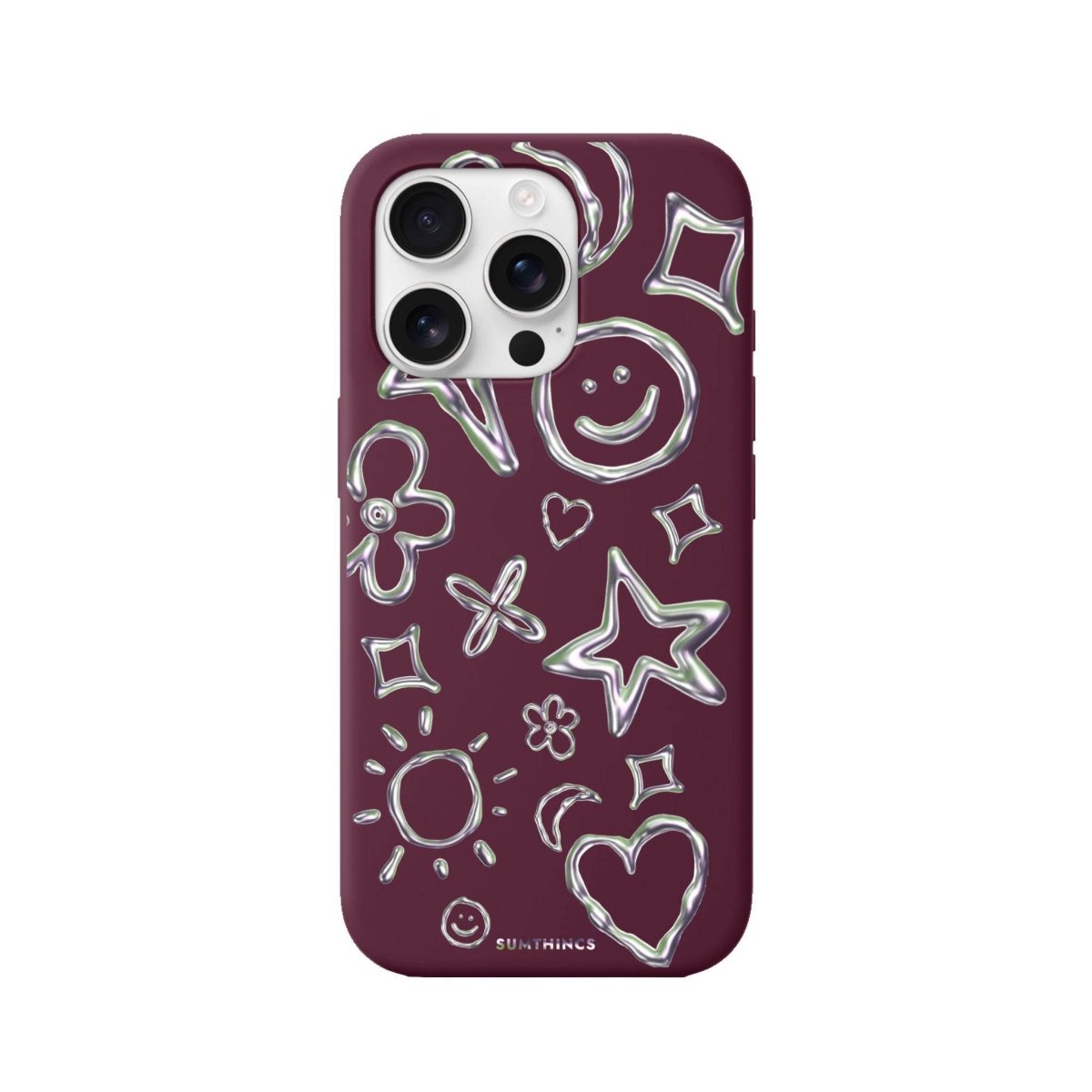 iPhone 16 Pro Silver Doodles Premium Telefon Kılıfı - SUMTHINCS