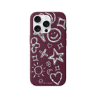 iPhone 16 Pro Silver Doodles Premium Telefon Kılıfı - SUMTHINCS