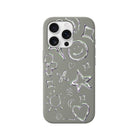 iPhone 16 Pro Silver Doodles Premium Telefon Kılıfı - SUMTHINCS