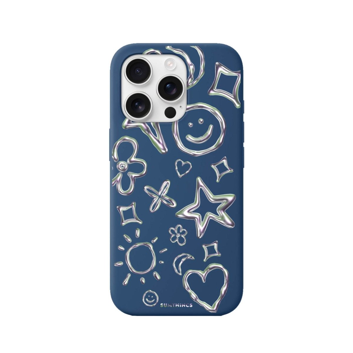 iPhone 16 Pro Silver Doodles Premium Telefon Kılıfı - SUMTHINCS