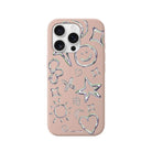 iPhone 16 Pro Silver Doodles Premium Telefon Kılıfı - SUMTHINCS